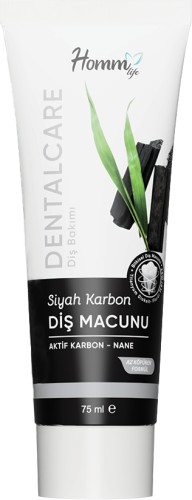Homm Life Aktif Siyah Karbon Diş Macunu 75 ml