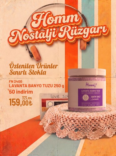 Homm Lıfe Lavanta Banyo Tuzu 250 G