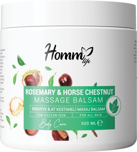 Homm Lıfe Biberiye & At Kestaneli Masaj Balsam 500 Ml