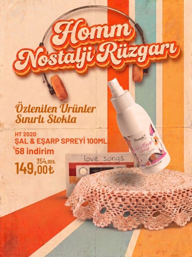 Homm Lıfe Clean Şal & Eşarp Spreyi 100ml