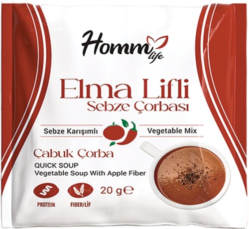 Homm Life Elma Lifli Sebze Çorbası 20 g - Pratik Tekli Paket