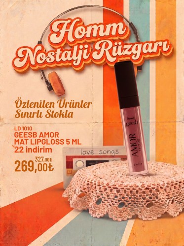 Homm Lıfe Geesb Amor Mat Lıpgloss 5 Ml