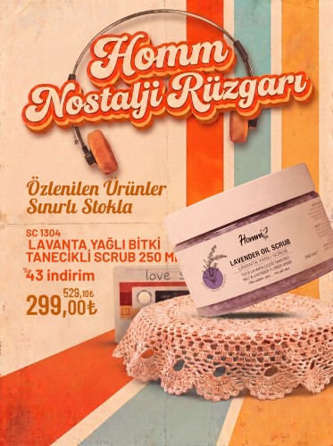 Homm Lıfe Lavanta Yağlı Bitki Tanecikli Scrub 250 Ml
