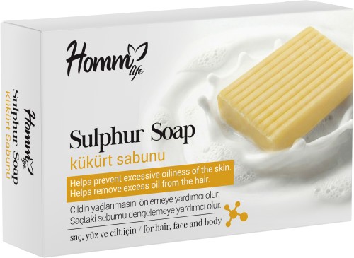 Homm Life Doğal Kükürt Sabunu 40 g - Yüz, Saç ve Vücut Temizliği