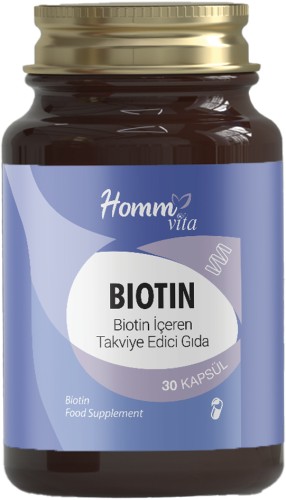 Homm Vita Biotin 30 Kapsül - Saç, Cilt ve Tırnak Destekli Takviye
