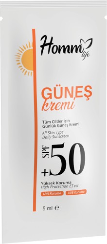Homm Life SPF 50 Yüksek Korumalı Güneş Kremi - Tester 5 ml