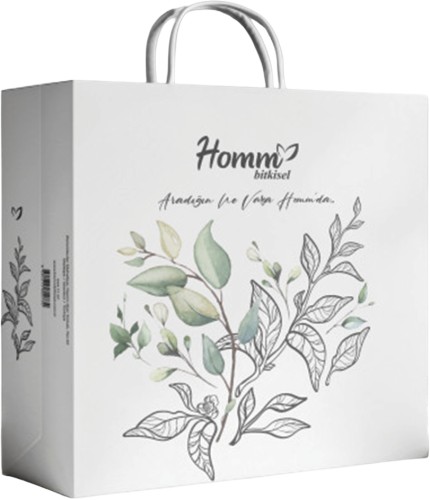 Homm Bitkisel Özel Tasarım Dayanıklı Karton Taşıma Çantası